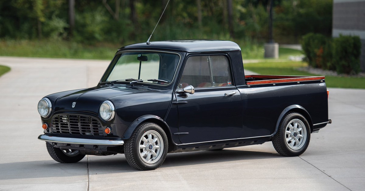 a MINI pickup truck from 1972 recalls a forgotten part of the brand's