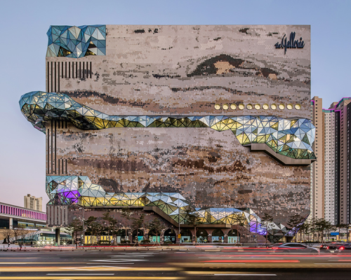 OMA's galleria in gwanggyo with opal stone-like façade is realized in korea