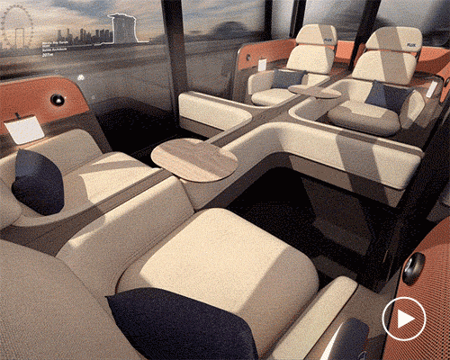 seymourpowell conceptualizes driverless, ride sharing EV with modular interior