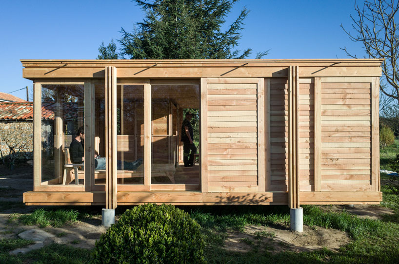2m26 uses local timber to build a small holiday home in the french countryside designboom