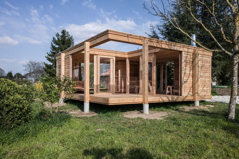 2m26 uses local timber to build a small holiday home in the french countryside designboom