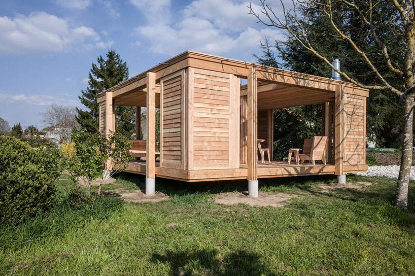 2m26 uses local timber to build a small holiday home in the french countryside designboom