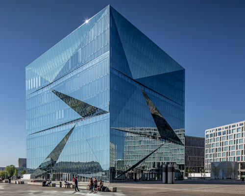 3XN's sculptural 'cube berlin' building photographed by felix loechner