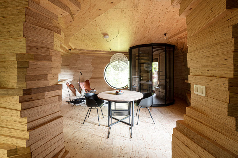 corten steel wraps a sculptural guesthouse designed by atelier vens vanbelle in belgium designboom