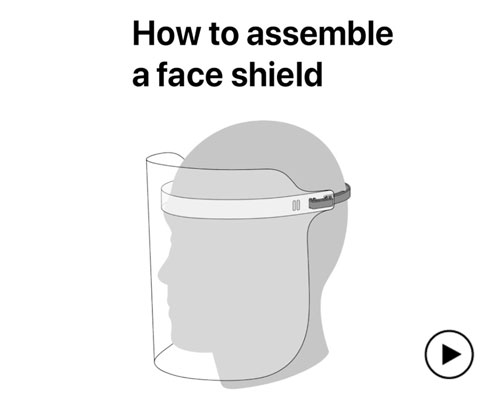 apple unveils face shield design with downloadable assembly and cleaning instructions