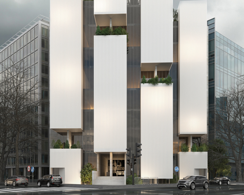 floating translucent volumes define aroc studio's sports and entertainment complex