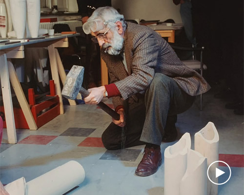 enzo mari design history: craftsmanship as utopia, porcelain vases and decoration for KPM