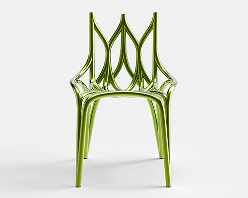 eugeni quitllet envisions a chair left out in the wild & taken over by nature