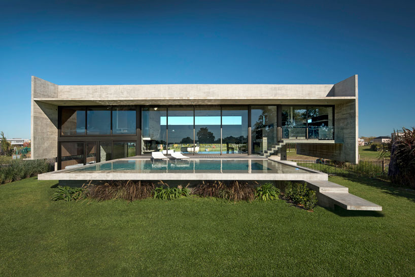 horizontal concrete planes articulate the escobar house by luciano kruk in argentina designboom