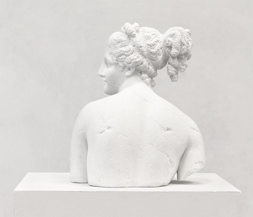 fabio viale transforms marble into polystyrene, rubber and plastics