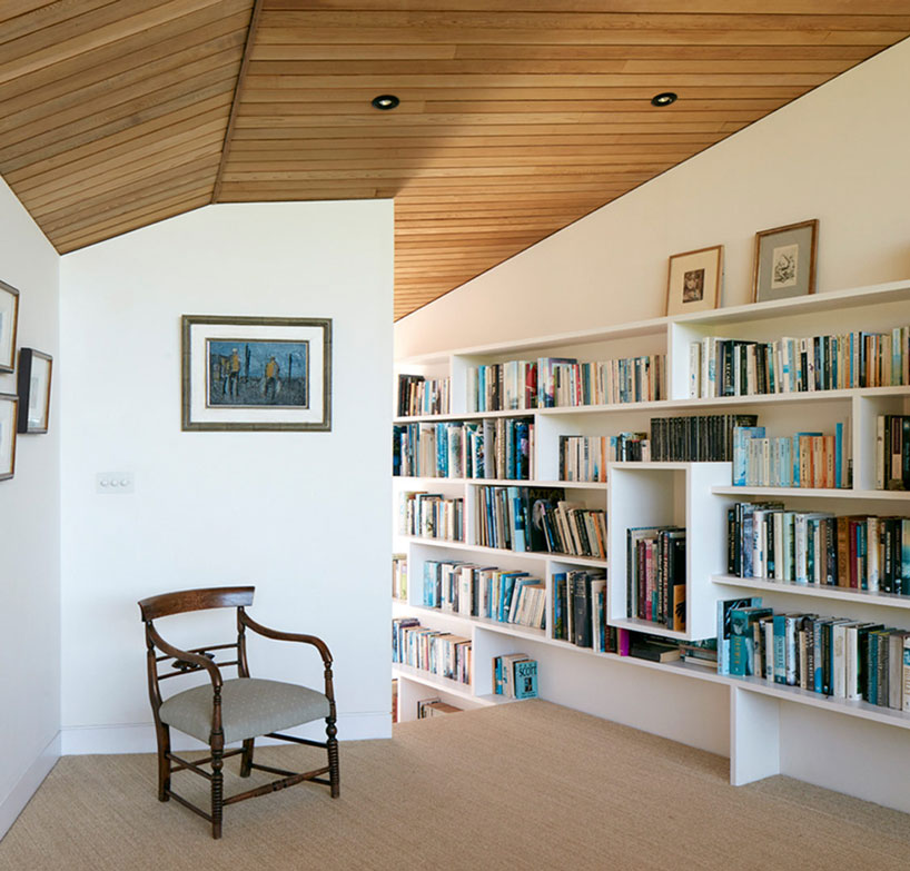 featherstone young builds a house with folding green roofs in rural england designboom