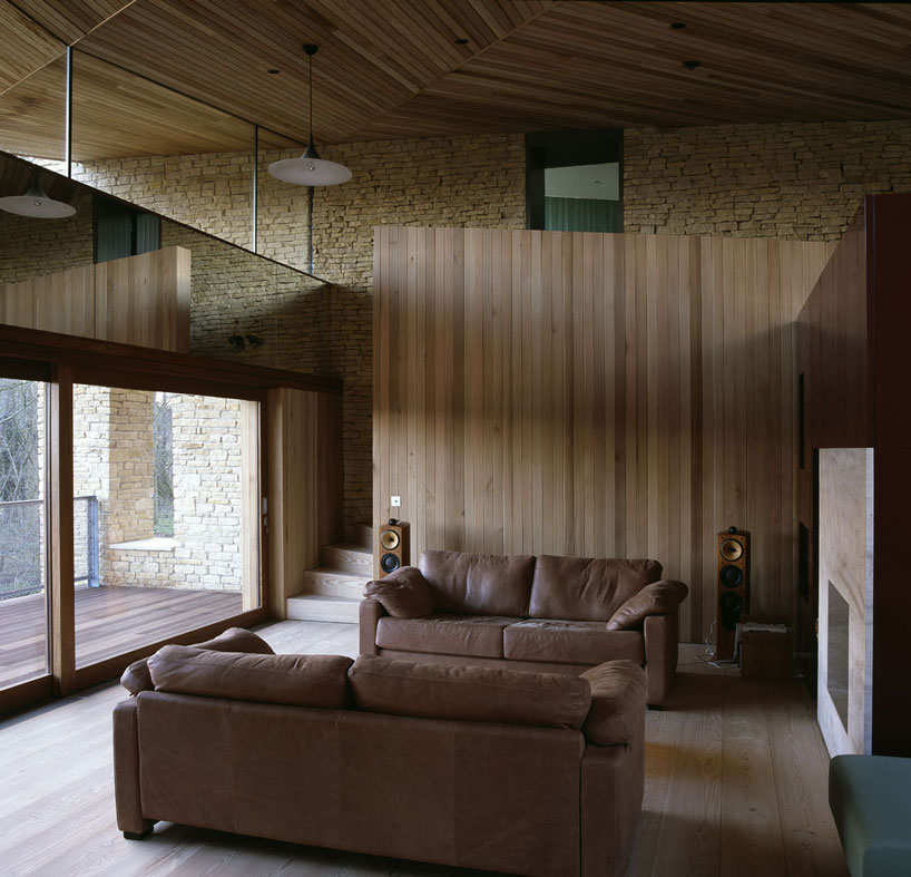 featherstone young builds a house with folding green roofs in rural england designboom
