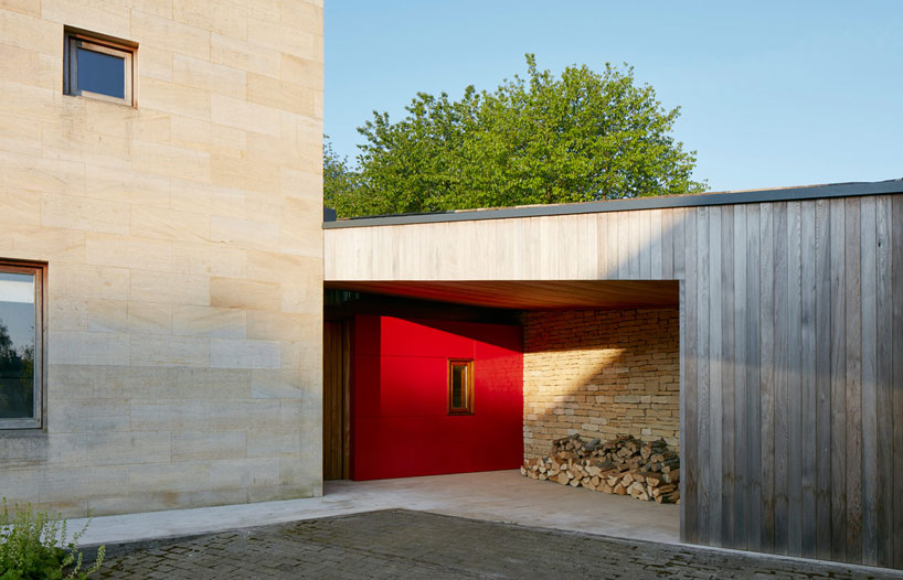 featherstone young builds a house with folding green roofs in rural england designboom