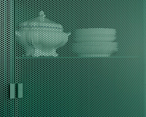 transparent storage units expose private belongings in HANGHAR's residence in spain