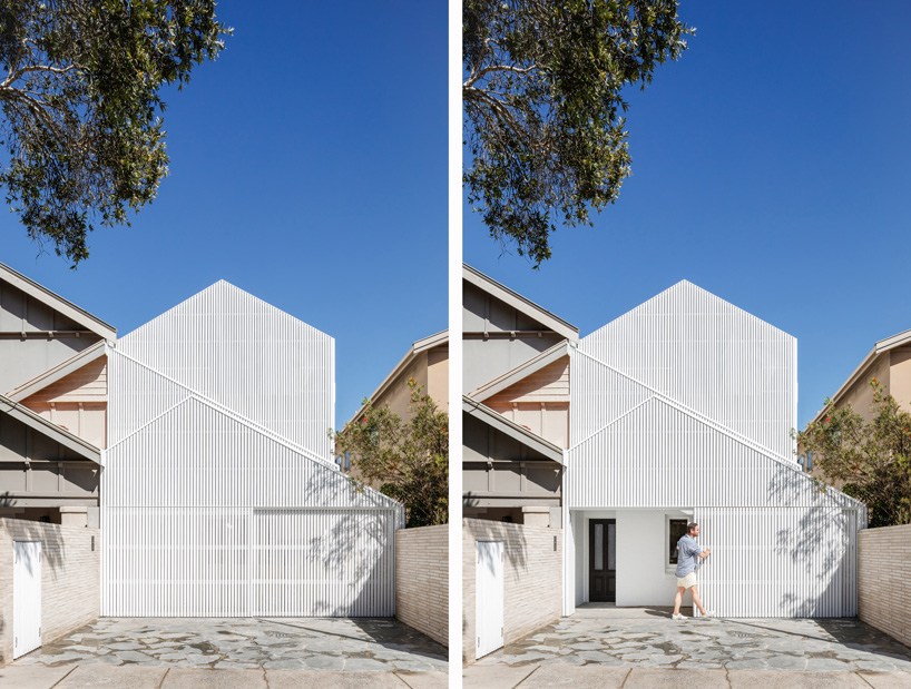 james garvan combines three gabled forms in the façade of north bondi house in australia - 2