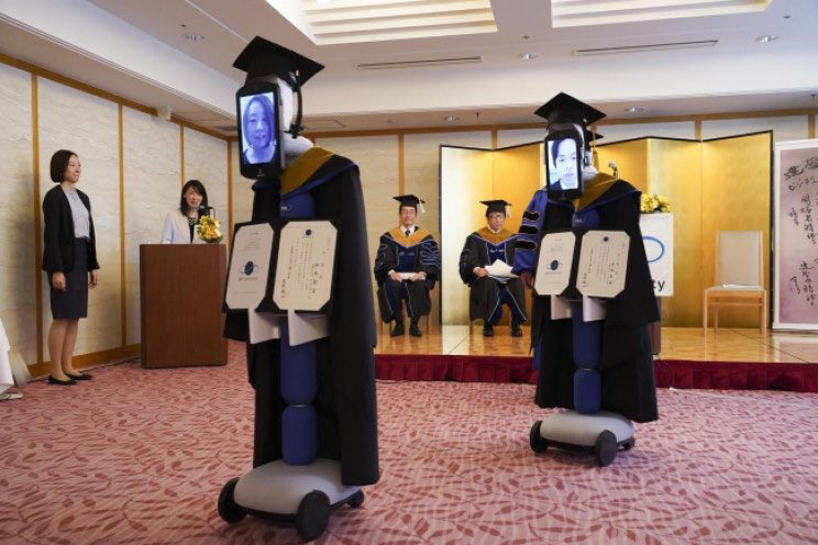 a japanese university used remote-controlled robots and zoom to hold a virtual graduation - 1