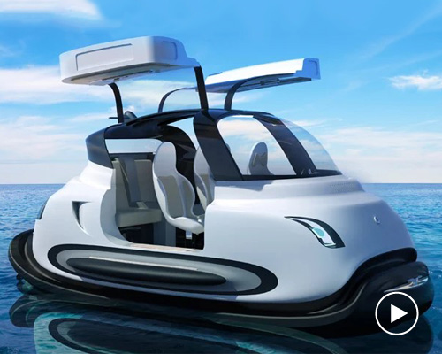 jet capsule reveals multifunctional 'linux' vehicle for water, land + sky mobility