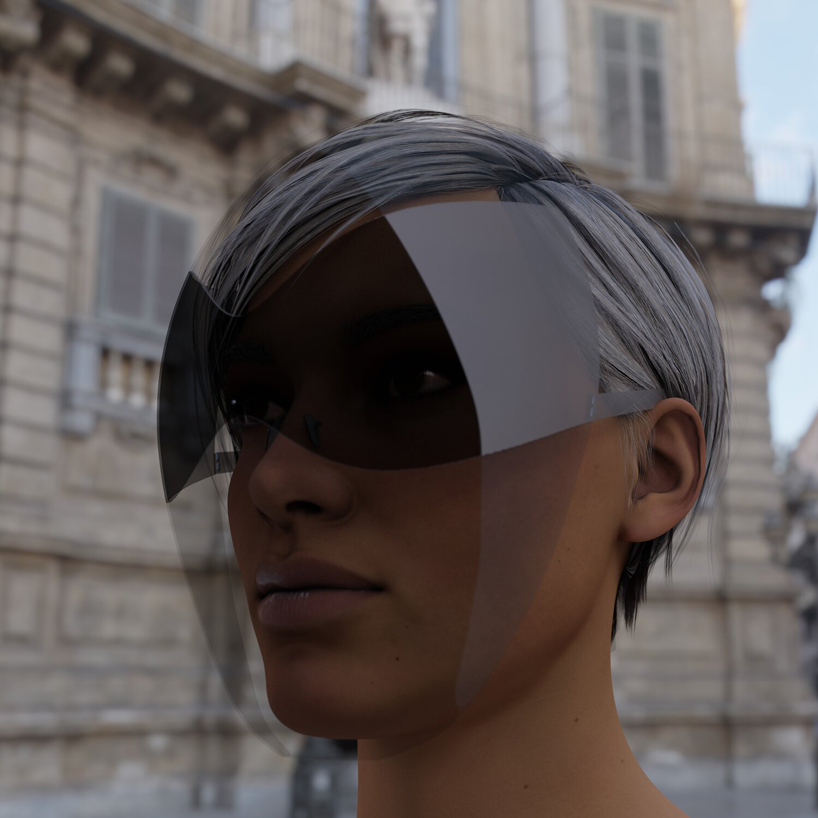 joe doucet creates practical and fashionable face shield with integrated sunglass lenses