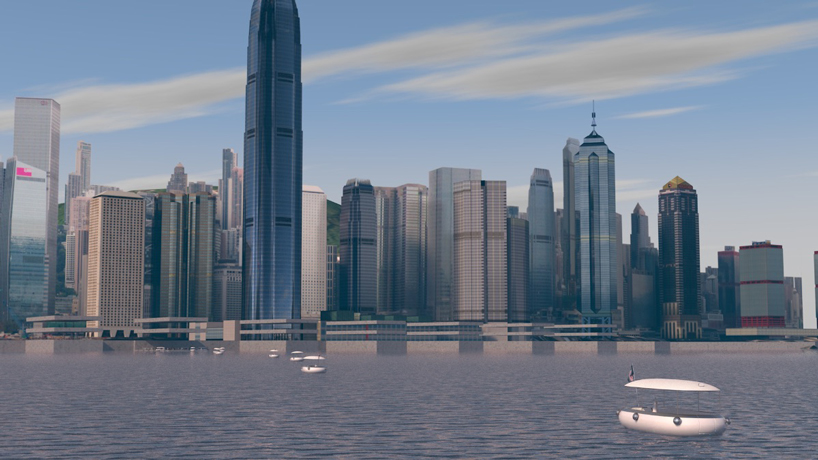 michael young designs electric commuter boat as alternative transport link in hong kong