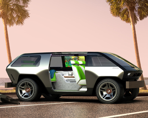 samir sadikhov reimagines tesla cybertruck as a minivan hybrid
