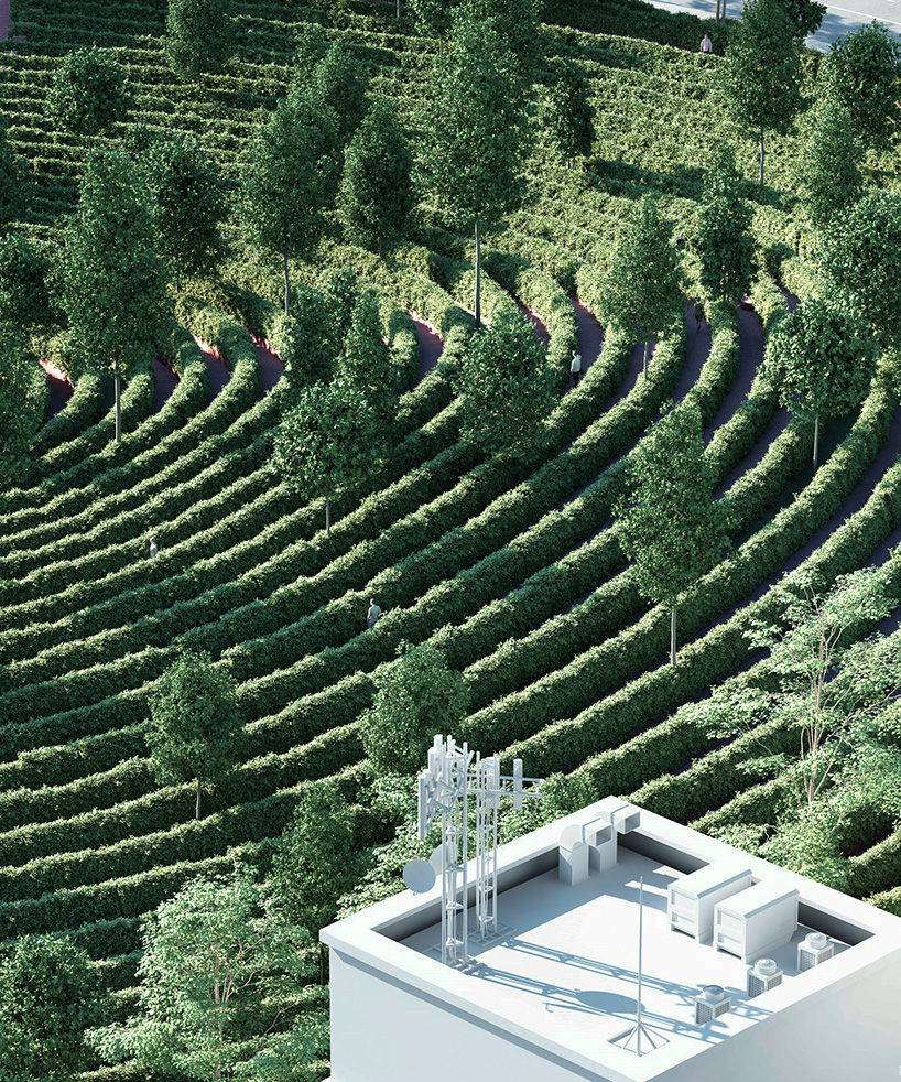 studio precht designs a fingerprint-shaped park for physical distancing