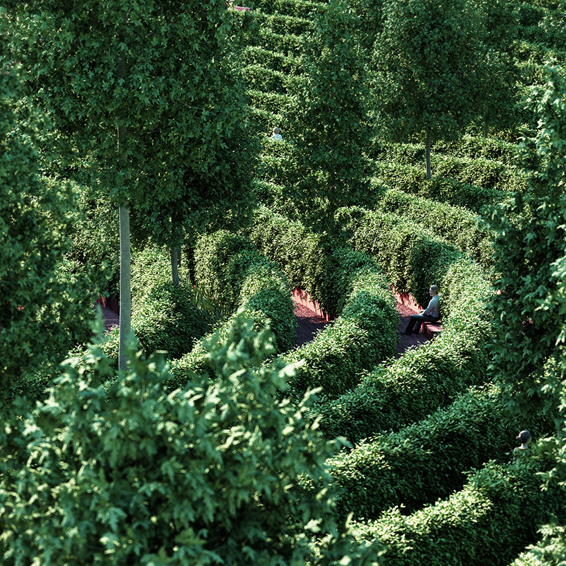 studio precht designs a fingerprint-shaped park for physical distancing