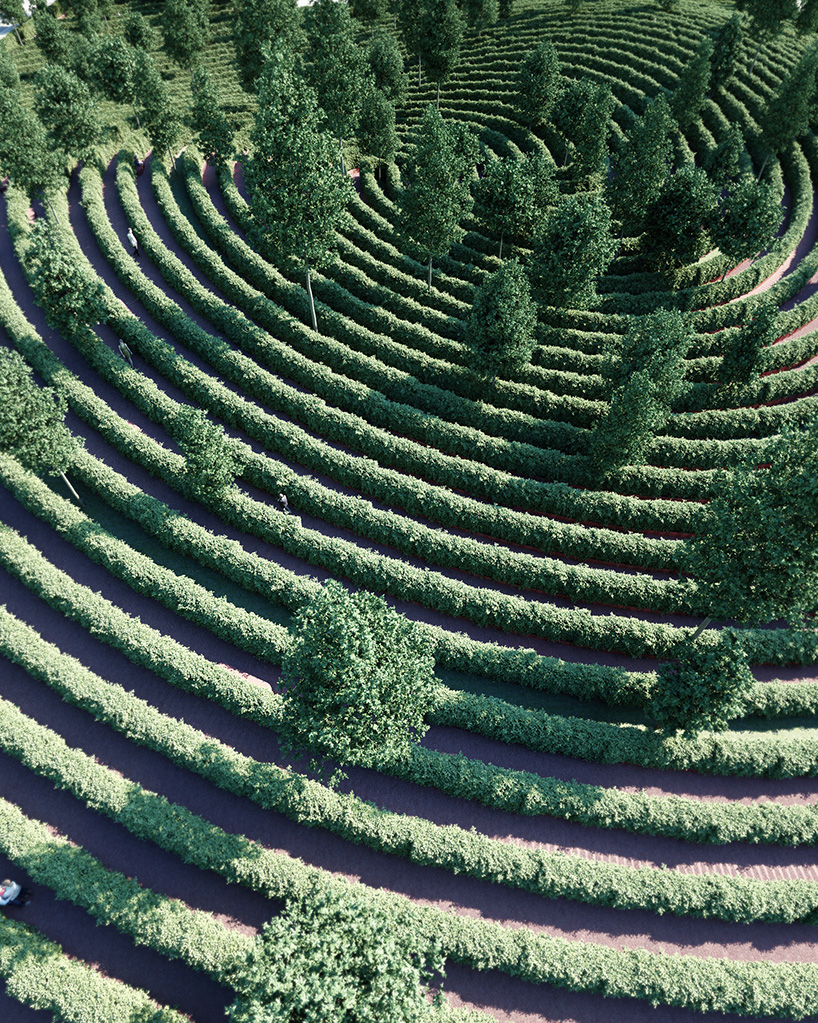 studio precht designs a fingerprint-shaped park for physical distancing