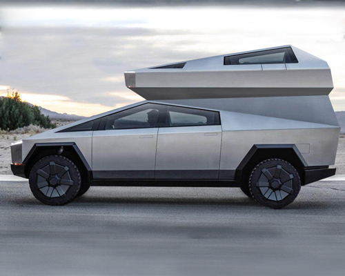 the cybertruck camper concept builds on tesla's bulletproof off-roader