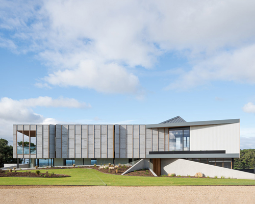 megowan architectural builds three angle house in mount martha, australia