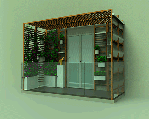 unopiù's modular urban balcony system maximizes your outside space