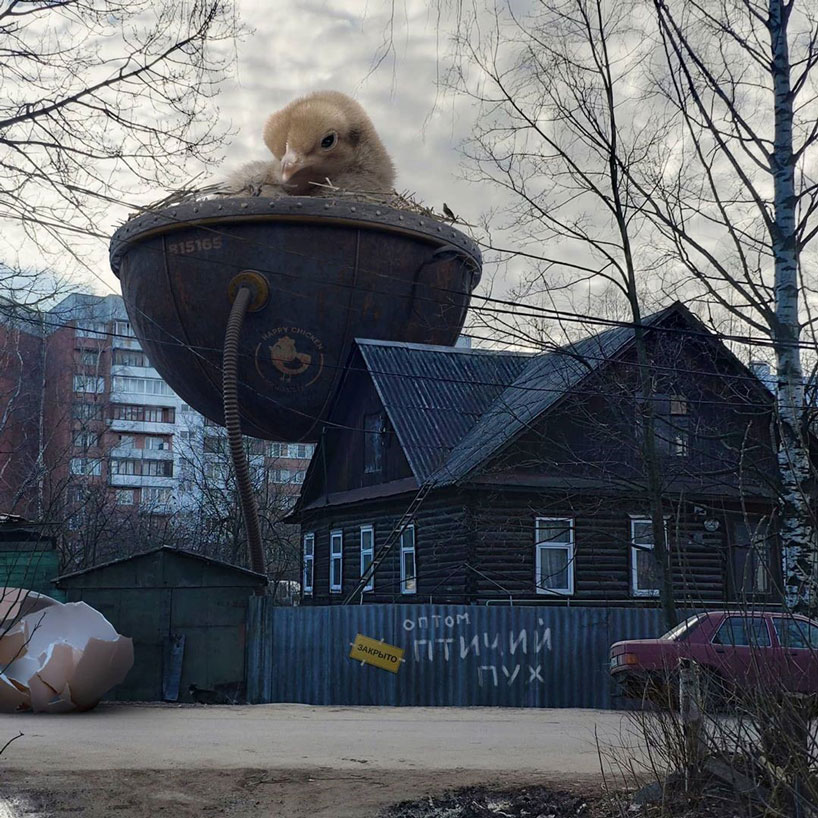 supersized animals take over the city in fantastical images by vadim solovyov designboom