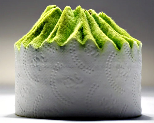 guy laramée intricately carves volcanoes from toilet paper rolls as a diary during lockdown