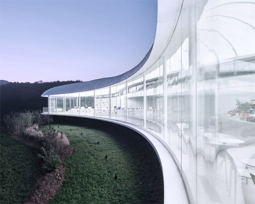 line+ studio conceives jiunvfeng study on mount tai as a 'suspended cloud'