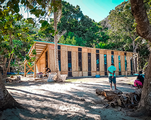 fiji island community works with CAUKIN studio to build coconut oil processing plant