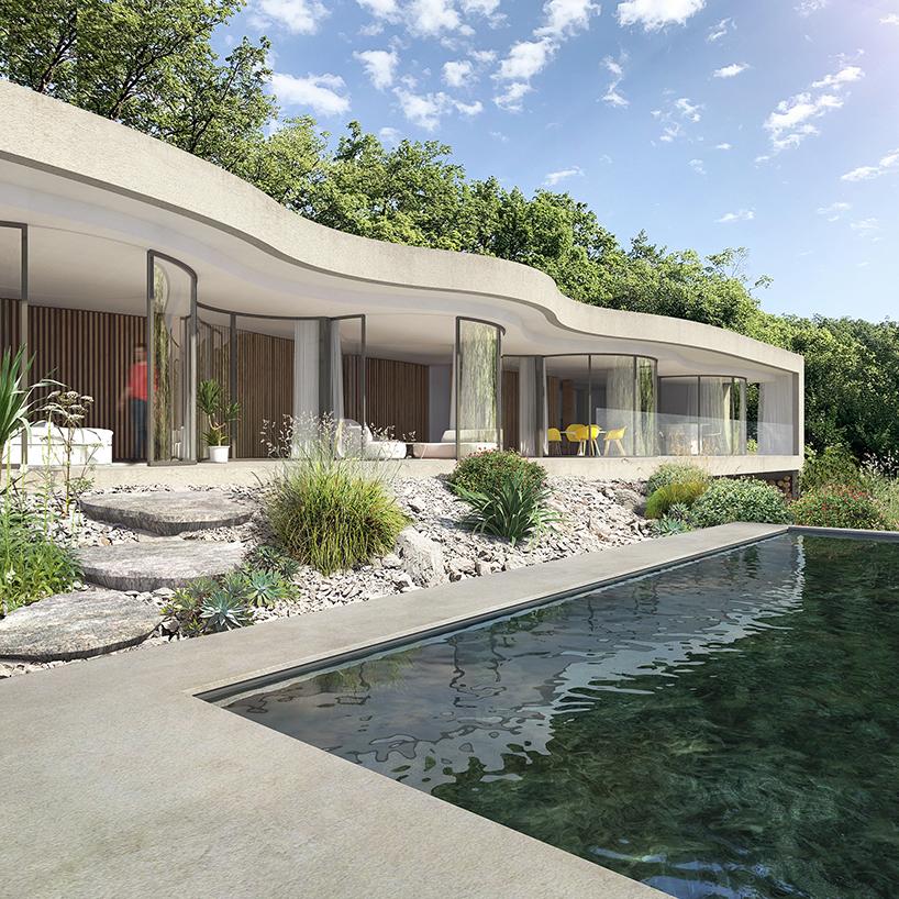 maison W pleated house