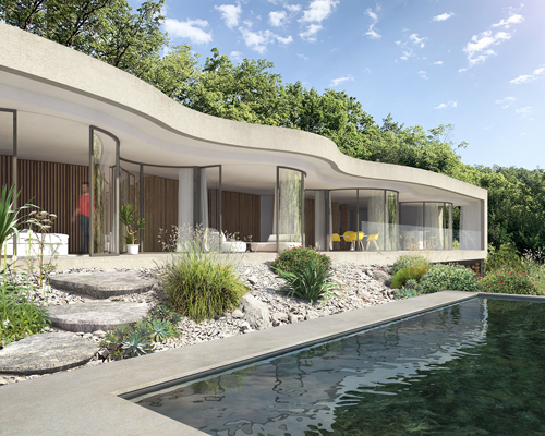 maison W, or 'the pleated house' mimics the undulating geological folds of its alpine context