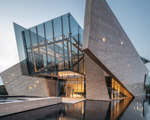 with 'one sino park', aoe architects brings back cavernous and fragmented deconstructivism