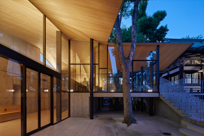 asai architects tops office building of tokyo's kameari katori shrine with folded-plate roof - 8