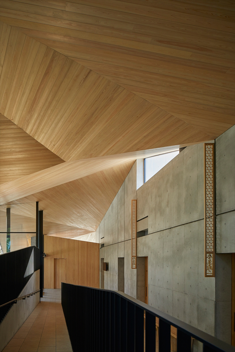 asai architects tops office building of tokyo's kameari katori shrine with folded-plate roof - 4