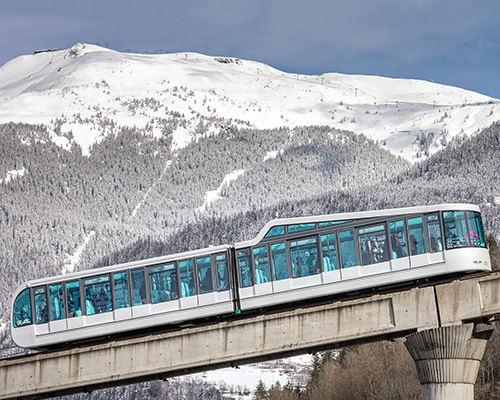 atelier 360's funicular design provides panoramic view of the french alps