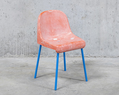 tobia zambotti gives life to discarded stadium seats with 'fan chair' collection