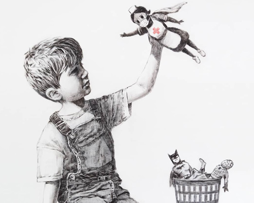 banksy painting honors hero hospital workers during COVID-19 pandemic