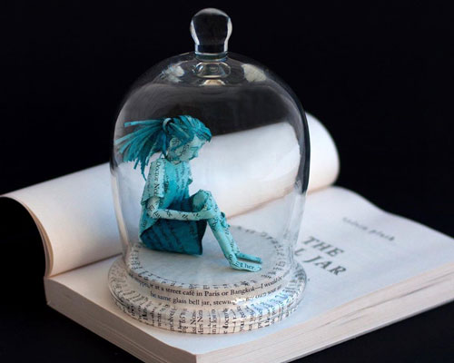 bethany bickley crafts intricate paper sculptures from book pages