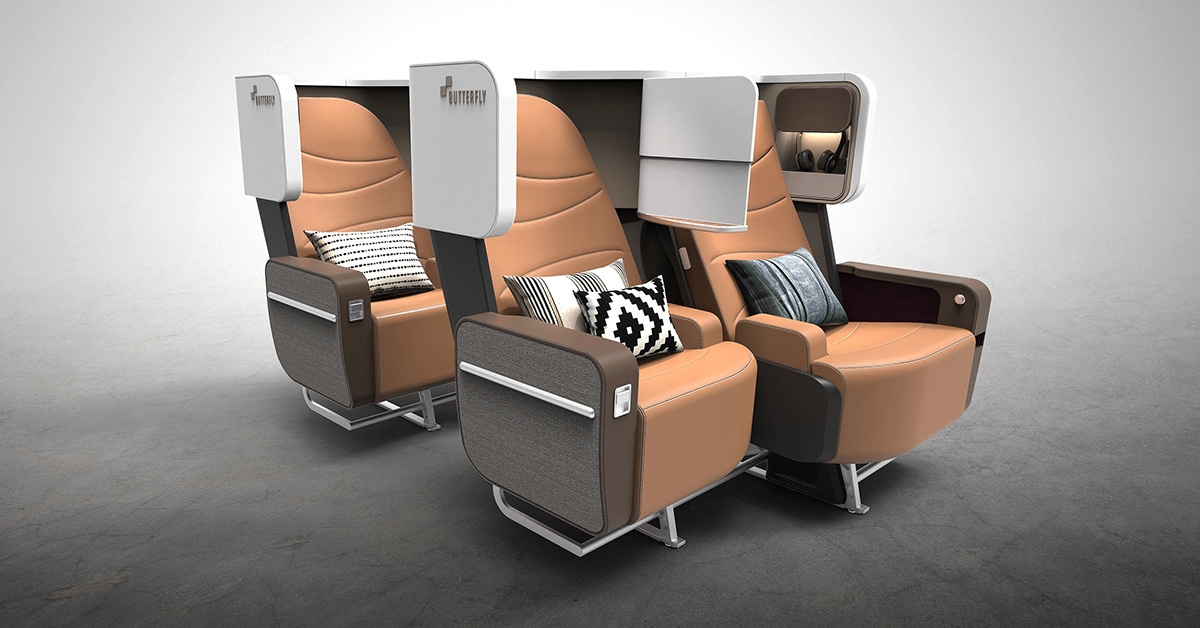 butterfly seating, a flexible seating solution for social distancing in