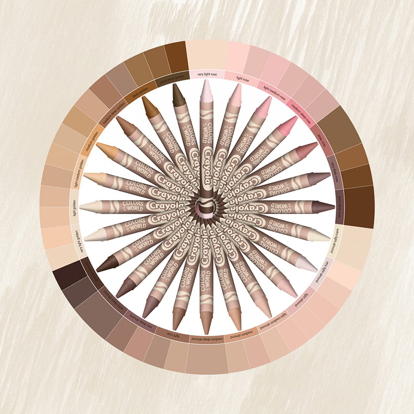 crayola skin tone colors of the world designboom