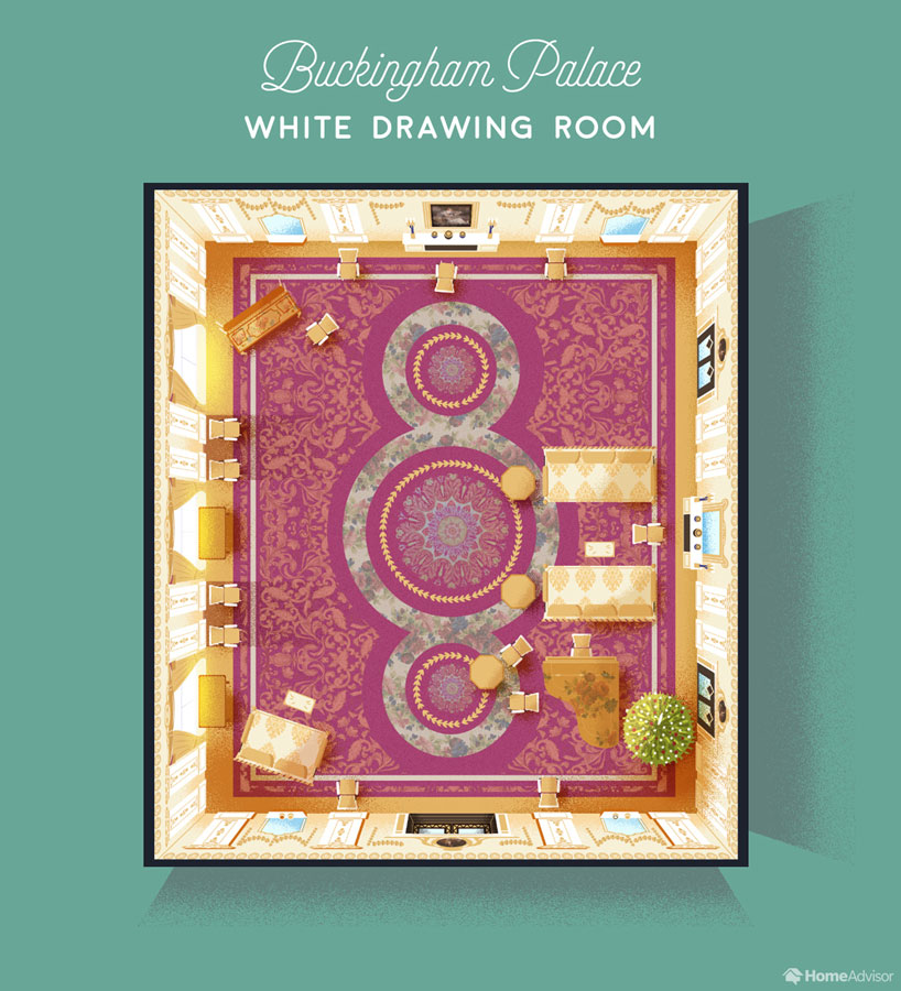explore the interiors of buckingham palace with the most up-to-date floor plans - 5