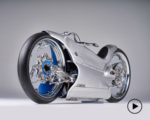 fuller moto builds futuristic 2029 electric motorcycle with 3D-printed titanium parts