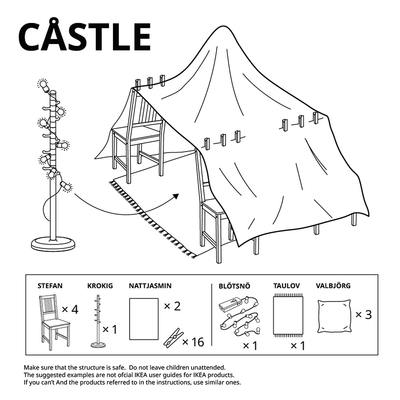 Ikea S Quarantine Campaign Illustrates Six Ways To Make Furniture Forts