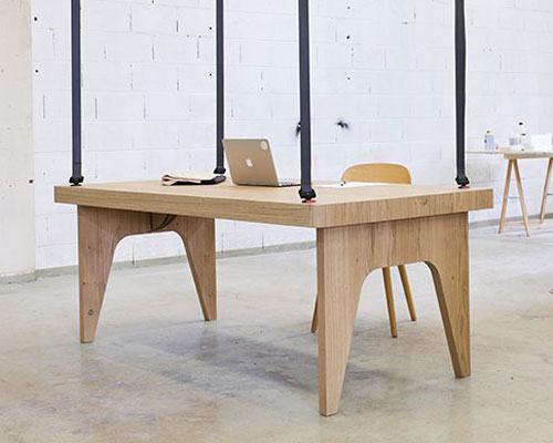JCPCDR's 'flying table' uses detachable seat belts to hang from the ceiling