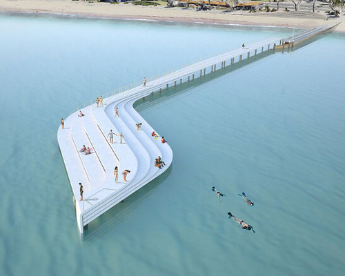 JJs arquitectura captures the shape of an incoming wave for melbourne jetty design